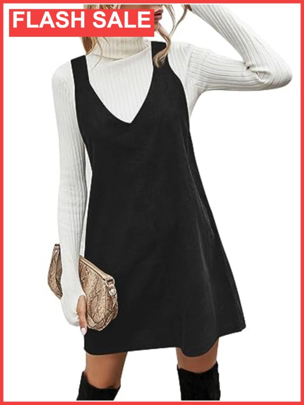 Womens Corduroy Overall Mini Dress Cotton Sleeveless A-Line Jumper Casual